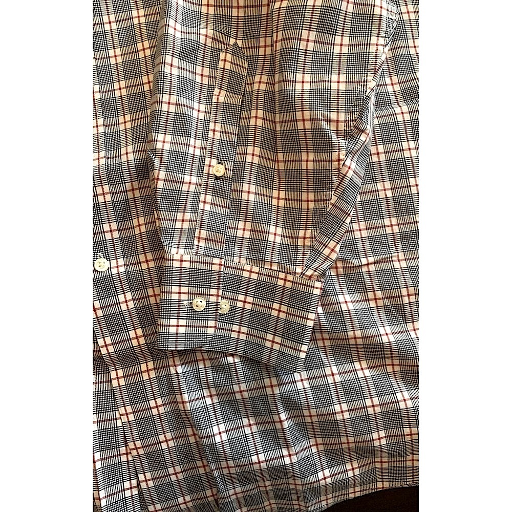 Black White And Red Button Down Shirt 17.5 34-35 - Picture 4 of 6